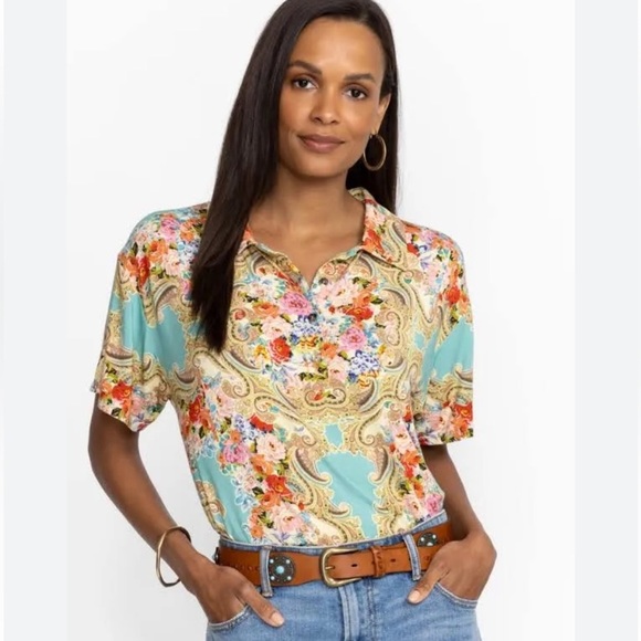 Johnny Was “Rivoray” Short Sleeve Floral Print Tee Small New Without Tags! - Picture 2 of 13